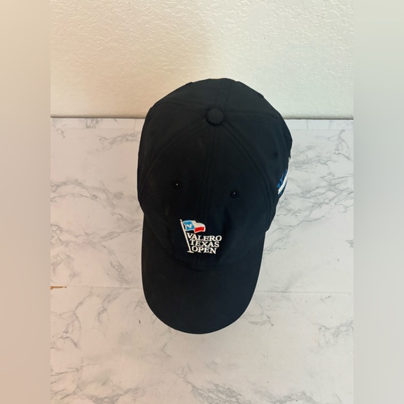 Valero Texas Open Golf Cap Hat Adult Adjustable Poly Nylon Nike Black - Picture 5 of 7